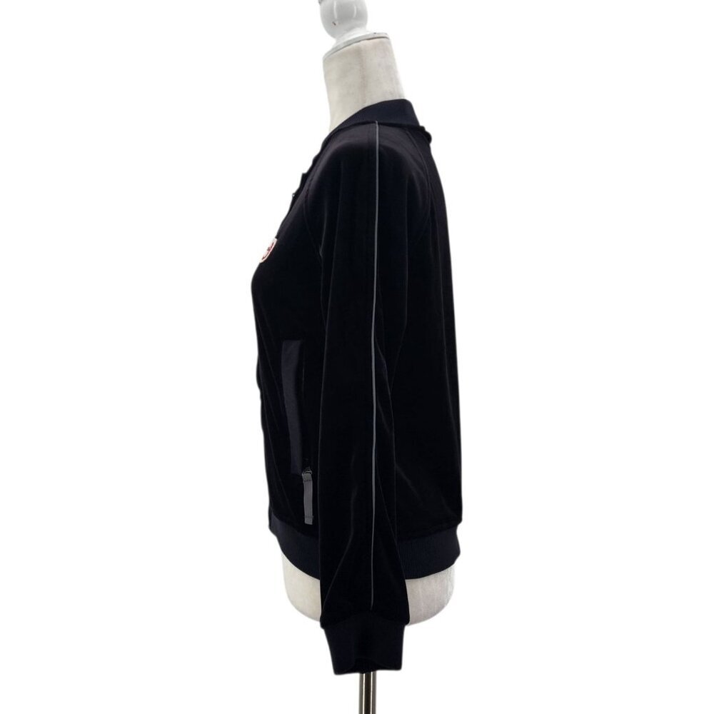 686 Womens Small Jacket Velour Black Zipper Track Track Logo - Picture 4 of 9